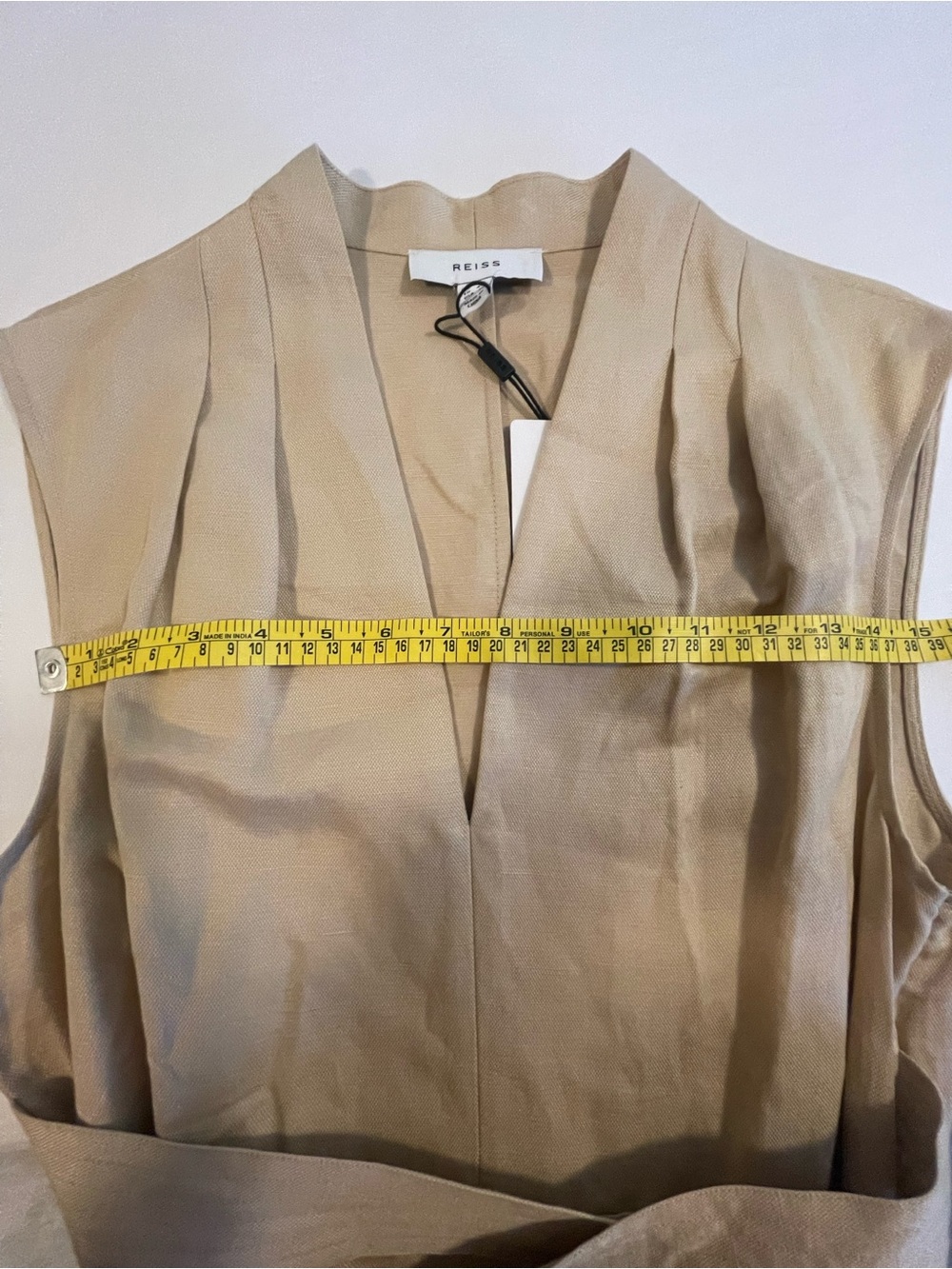 NWT: Reiss Ava Linen Blend Belted Midi Dress - Picture 12 of 15